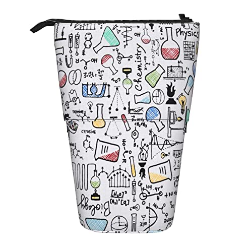 WICRON Estuche telescópico para lápices, Soporte para experimentos de química, portalápices con Bolsa de Maquillaje con Cremallera, Estuche para lápices, Estuche para bolígrafos