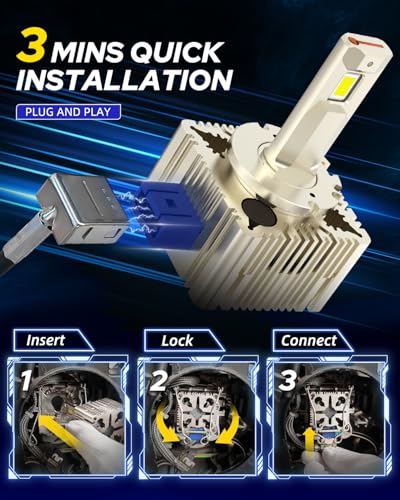 Image of AUTOONE 2026 Upgraded D1S D1R Headlight Bulbs, 1400% Bright 70000 Lumens