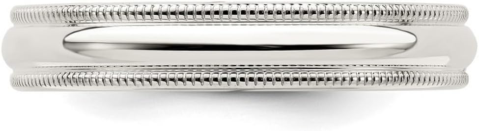 JewelryWeb 925 Sterling Silver Millgrain Comfort-Fit Band Ring-Ring for Women and Men in Variety of Sizes