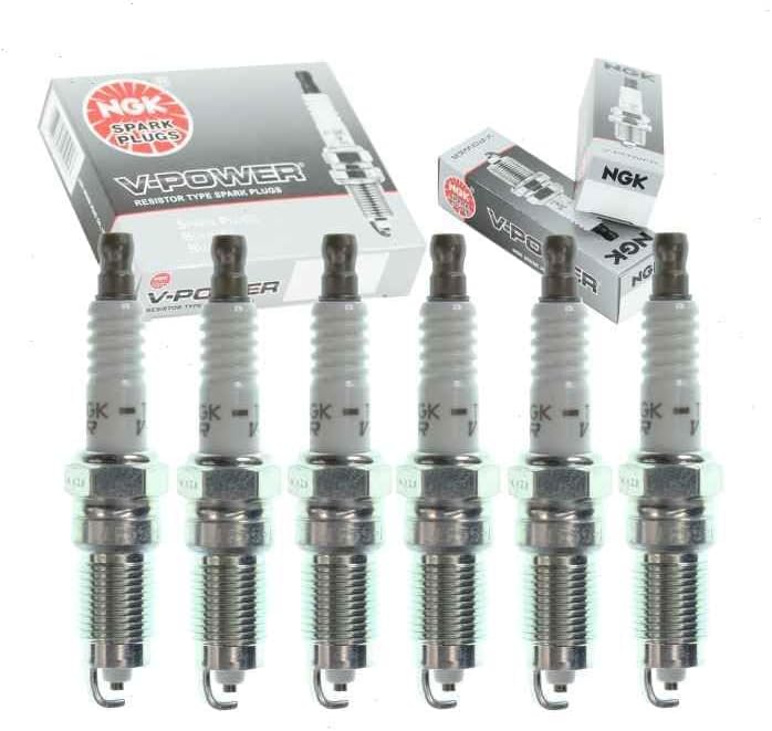 Bujías NGK V-Power de 6 piezas compatibles con Ford F-150 4.2L V6 1998-2008