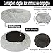 XXL Hundebett Orthopädisch Waschbar Rund Haustierbett für Große Grosse Mittelgroße Hunde XL Hundesofa Antistress Waschbar Kuschelig Hundekissen Memory Foam Hoch Oval Donut Labrador Hundehöhle Grau