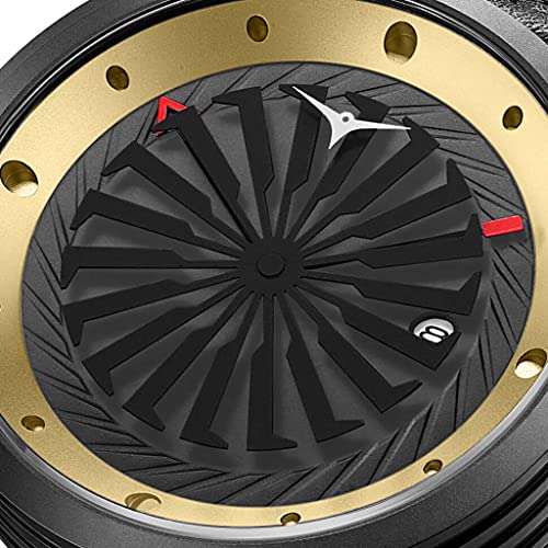 Zinvo Blade Luxury Men’s Watch - Signature 44Mm Automatic Wrist Watch With Turbine Style Dial And Premium Italian Leather Band - Nemesis #TOP3
