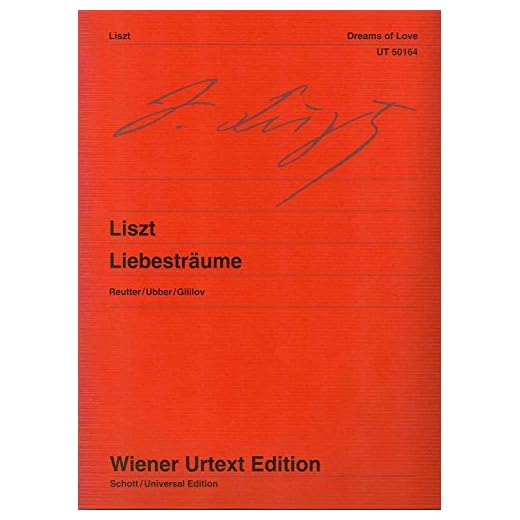 LISZT - Sueños de Amor (3 Nocturnos) (Liebestraume) para Piano (Urtext) (Reutter/Ubber/Gililov)
