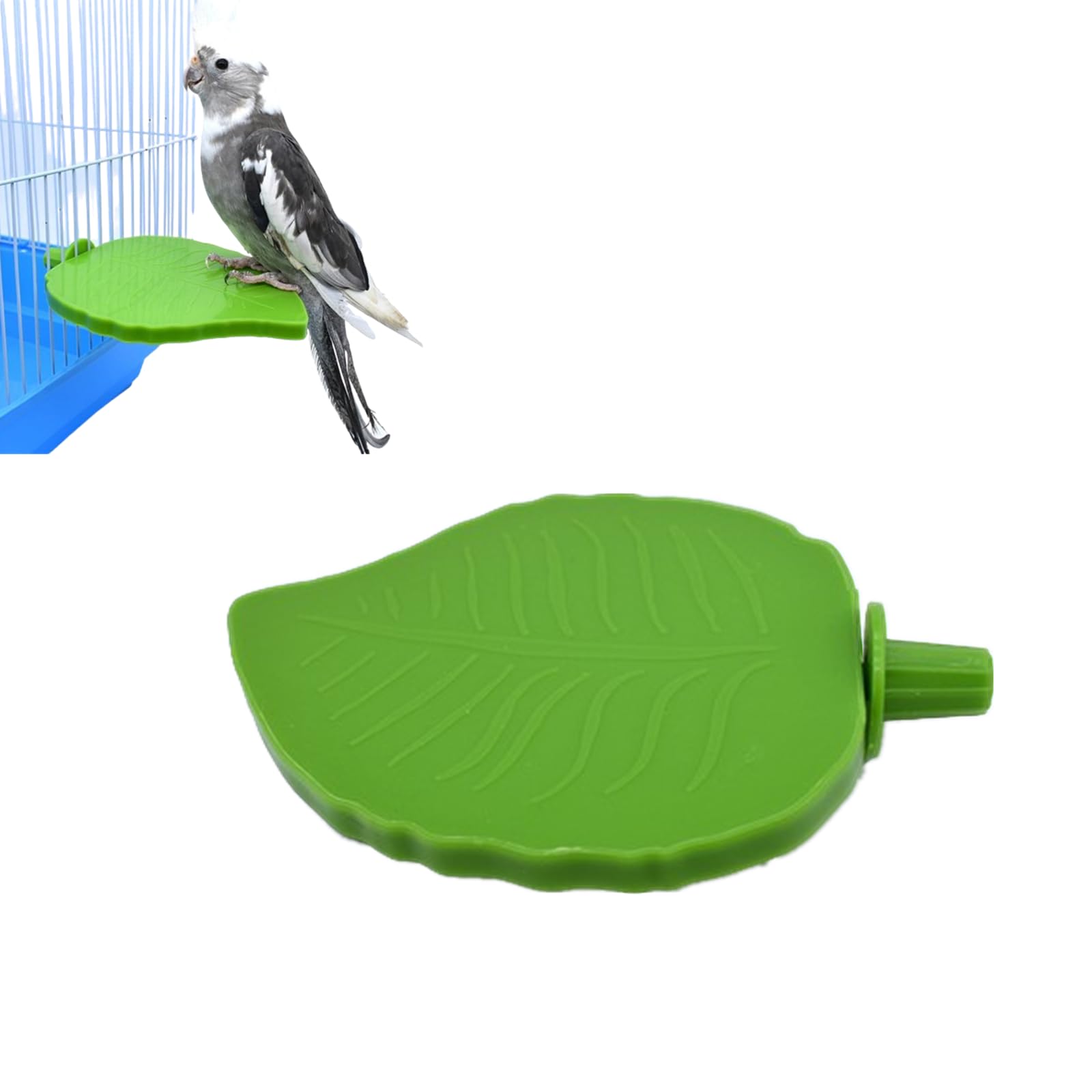 1 PCS Parrot Platform Toys Premium Bird Perch Platform Parrot Cage Perch Stand Toy Leaf Shape Parakeet Perch Platform for Parrot Bird Cage Accessories