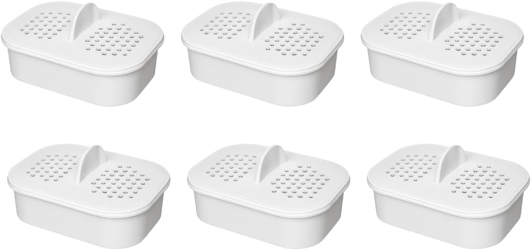 Nispira NFP-100 NFP100 Filter Replacement for Nakii Water Pitcher Dispenser Removes Chlorine, Lead, Odor, Color Reduce Water Hardness Pack of 6