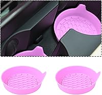 Vista 135 de zipelo Bling Car Cup Coaster, 2 Pack Universal Vehicle Anti-Slip Cup Holder Insert Coasters, Crystal Rhinestone Silicone Shockproof Drink Mat, Car