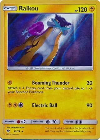 Pokemon - Raikou - 32/73 - Holo Rare