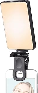 mini luz de vídeo led,Bolso Clip-on LED Video Light Computador Tablet Celular Luz de Videoconferência 2500K-9000K Regulável Bateria Embutida para Reunião Online Live Streaming Selfie