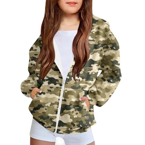 Splicing Color Girls' Zipper Hoodies Fashion Trendy Fleece Warm Hooded Sweatshirt Children Sport Jacket 4-12 Years