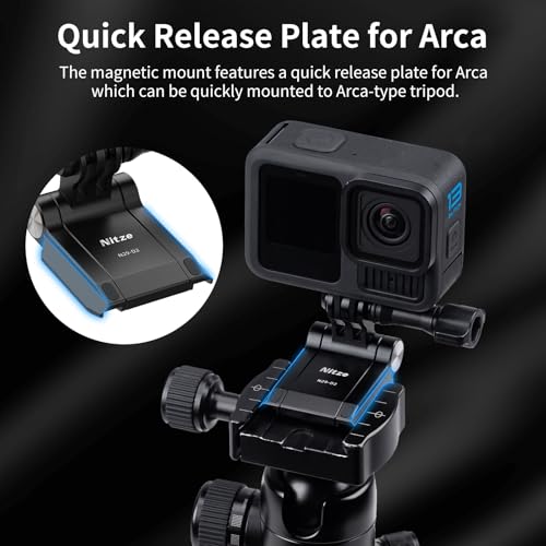 Soporte magnético Nitze N29-D2 con liberación rápida Arca para GoPro 5