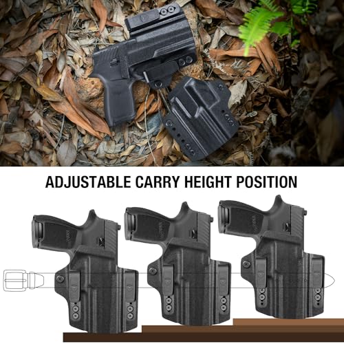 Sig P320 M18 IWB & OWB Convertible Holster Optics Cut: Sig Sauer P320 Compact M18, IWB OWB Combo Holster m18, 1.75 Belt Clip, Adjustable Ride Height, Right Hand