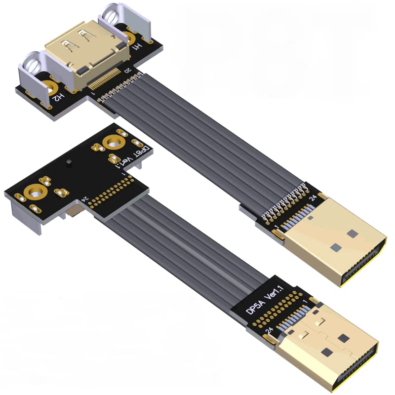 QJJDP to DP Flat Cable (20cm, P6A-P8Q)