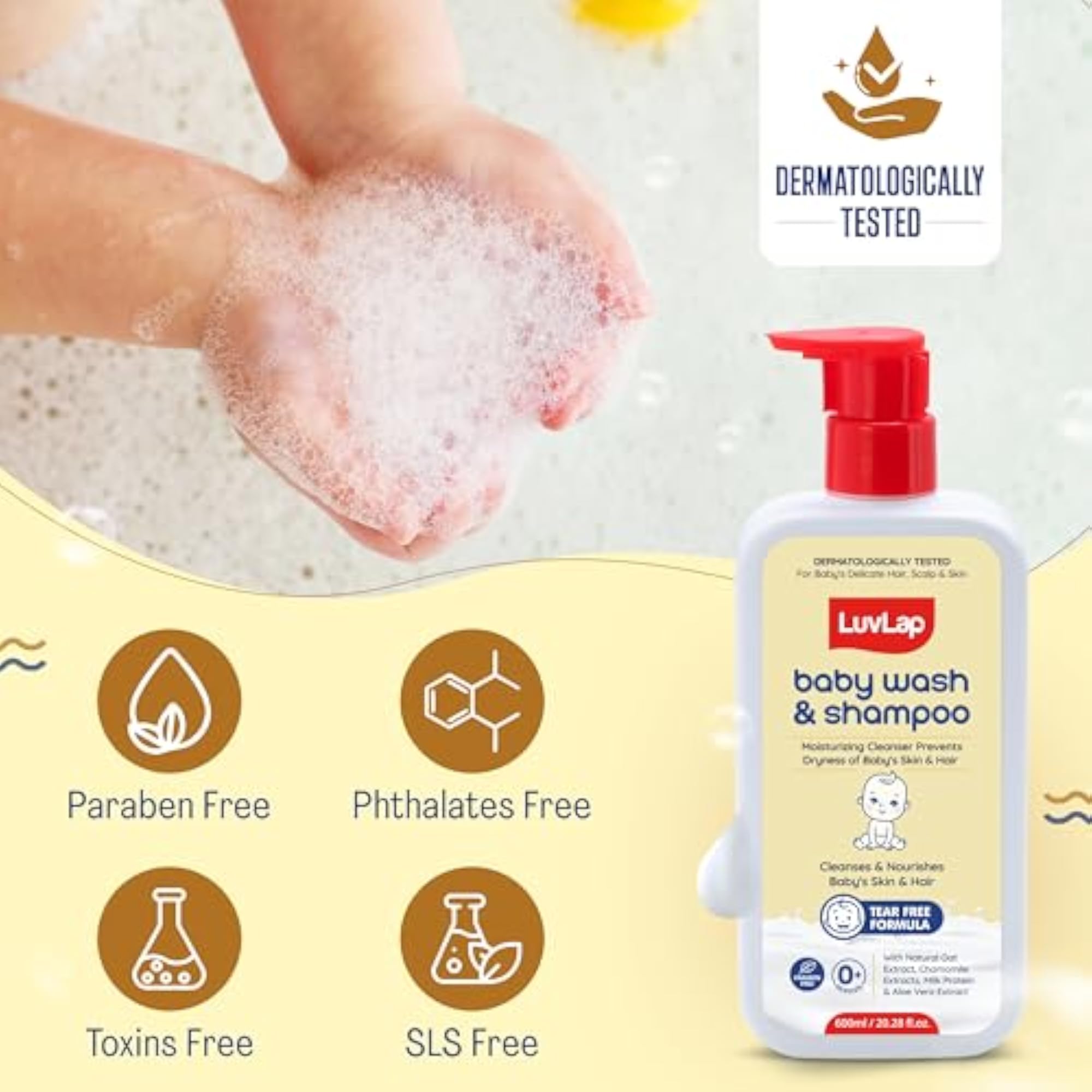 Baby Wash & Shampoo, Milky Soft Head to Toe Wash