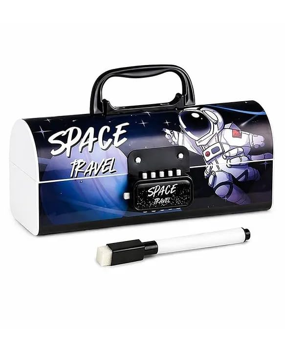 Space Travel Multi-Functional Pencil Box with Double Password Lock, Stationary Organizer Case, Suitcase Style Pencil Case for Boys & Girls Return Gift for Kids-image-41