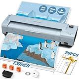 OidoZac 13 Inch Laminator Machine with 20 Laminating Sheets, 11x17 Hot & Cold laminator for Teachers 10 in 1 with Auto Paper Feed, Never Jam Technology Personal Laminator for Home Office School
