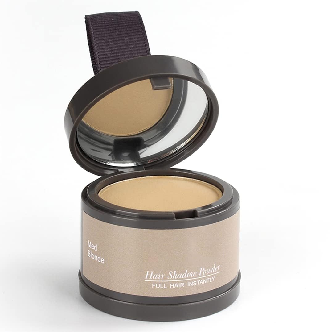 Gowwim Root Touch up Powder, Instantly Gray Hair Cover up Hairline Powder for Women & Men Waterproof and Sweatproof Root Cover Up Long-Lasting for Thinning & Loss Hair (M-Blonde)