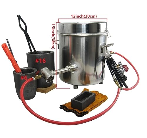 Lsmiitth F3M 16Kg(35Lbs) Large Metal Melting Furnace Dual Burner thumb #1