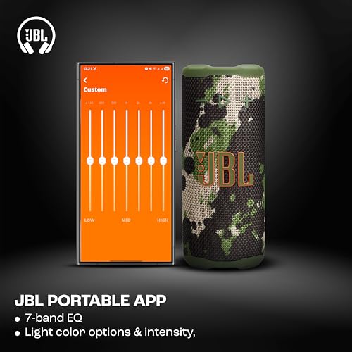 Image of JBL Grip Wireless Portable Bluetooth Speaker, JBL Pro Sound with AI Sound Boost, IP68 Waterproof /Dustproof, Ambient Light, Upto 14H Playtime, Auracast Multi-Speaker Connection, Squad