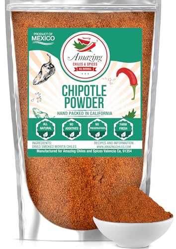 Chipotle Chili Powder Seasoning 4Oz – Natural And Premium. Great For Meats, Grilling Rubs, Sauces, Salsa. Medium To High Heat - Sweet & Smoky Flavor. By Amazing Chiles & Spices.