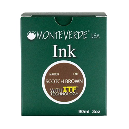 Bouteille d'Encre Brun Monteverde pour Vos Carnets de Notes