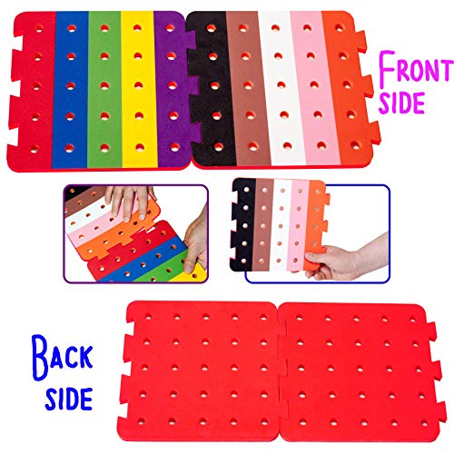 Patterned Stacking Peg Board Set Toy | Jumbo Pack | Montessori Occupational Therapy Early Learning for Fine Motor Skills, Ideal for Toddlers and Preschooler, Includes 50 Plastic Pegs & 2 Boards