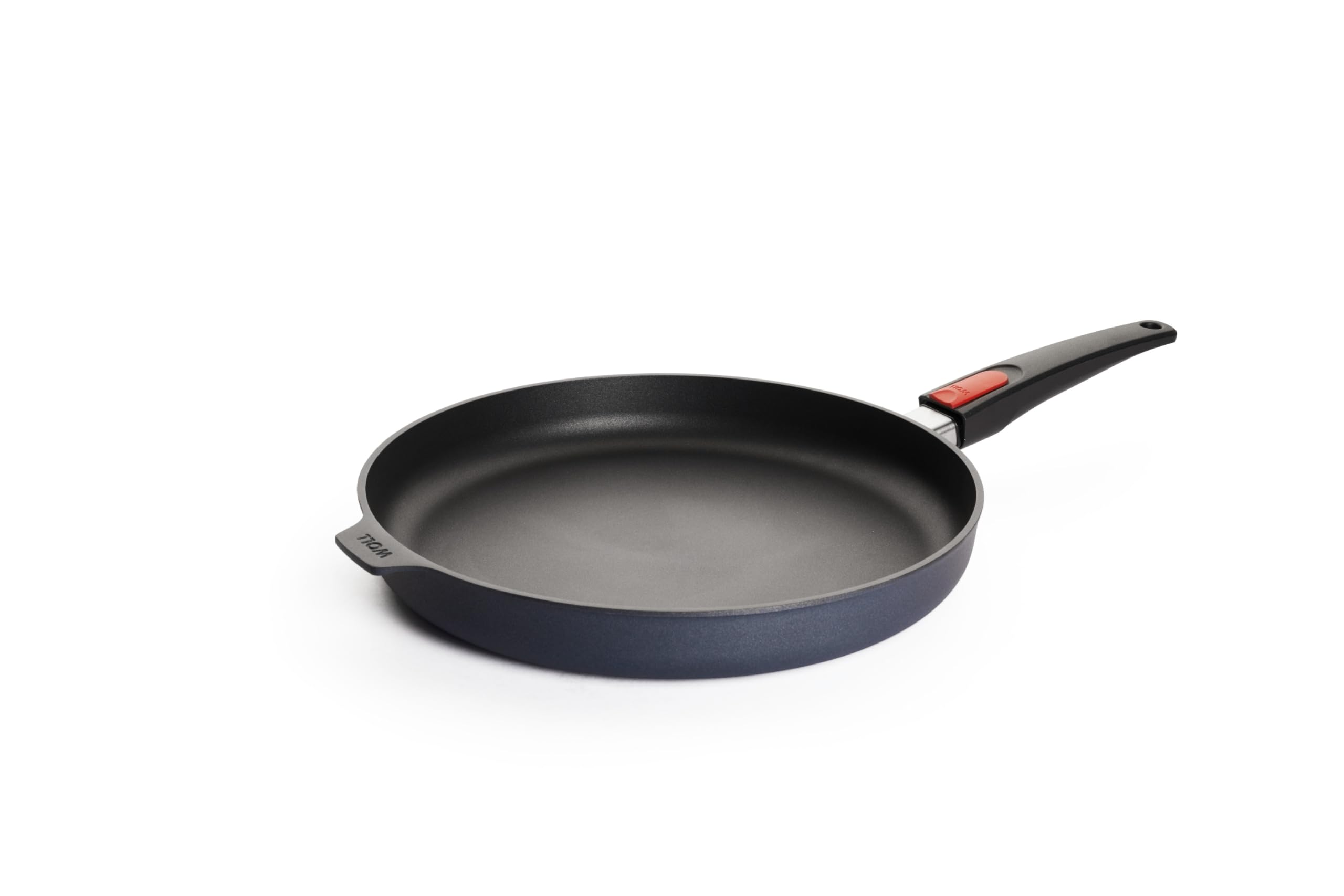 Woll Diamond Lite Flachpfanne - Induktiv -, Ø 32 cm, 5 cm hoch, mit abnehmbarem Stiel - Geeignet für alle Herdarten, Aluminiumguss, Antihaft-Versiegelung, backofenfest, anthrazit