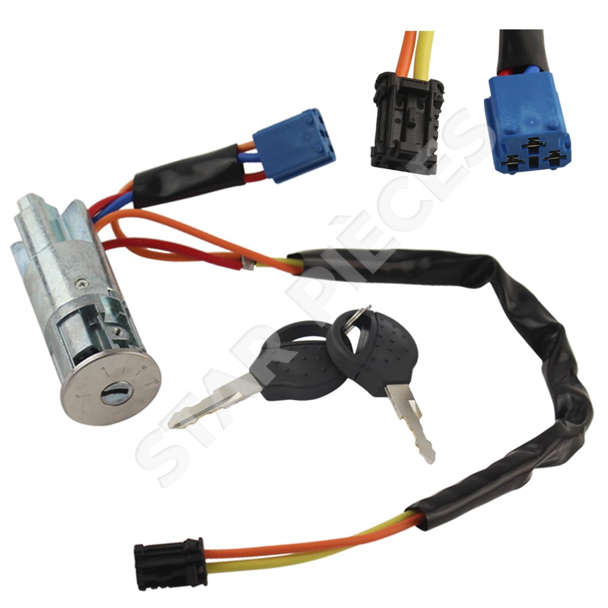 3 cerraduras de Puerta + bombin Arranque + Tapa del Tanque compatibles para Peugeot 206 (Desde 1998). con 2 Llaves | 9170N8