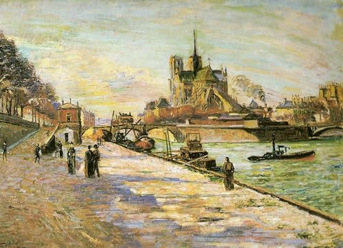 Image sur Toile Impression Tableaux Peinture sur Toile Notre-Dame de Paris Décoration Chambre 60x90