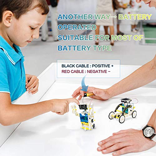 13-in-1 Solar Robot Toy with Plier, STEM Toys Robots for Kids 8 9 10 11 12+, DIY Science Toy Solar Powered Building Robotic Set,Science Experiment Kit for Kids,Education Building Toy Gift for Boy Girl - Thumbnail 7