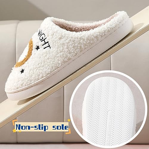 FAYUEKEY Slippers for Women House Indoor Meet Me at Midnight Fuzzy Bedroom Shoes4