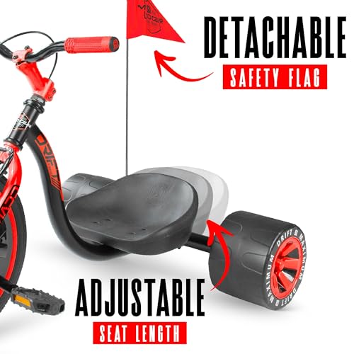 Image of Madd Gear Drift Trike for Kids Ages 5+, 16 inch Front Wheel, Adjustable Seat
