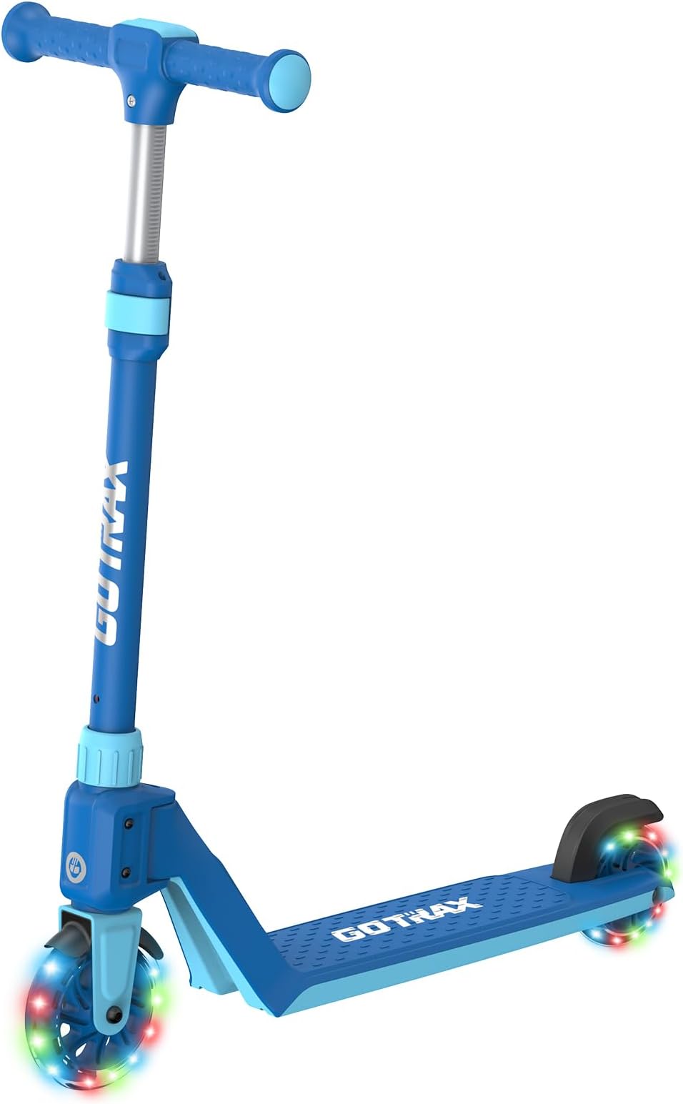 K03 Kick Scooter for Kids, 5" LED Lighted Wheels and Adjustable Handlebars, Lightweight Design and Anti-Slip Deck, Max Load 110 Lbs, Kids Scooter for Boys & Girls Ages 3+, Blue