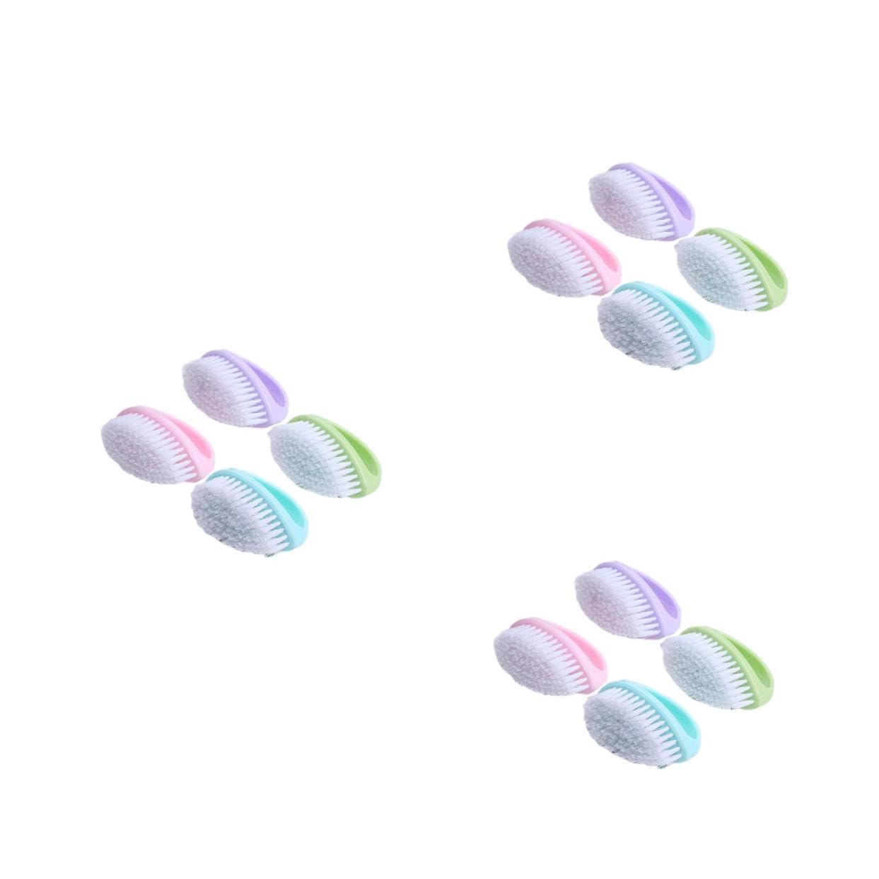 FOMIYES 12 Pezzi Spazzole per Bucato Multifunzionali con Setole in Plastica Antiscivolo Dimensioni Medie Design Blu Verde Rosa per Pulizia Vestiti Scarpe e Tessuti Resistente e Facile