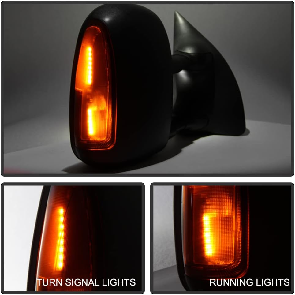 ACANII - Telescoping Towing LED Signal Power Heat Mirror Passenger Side For 99-07 F250 F350 F450 F550 00-05 Excursion