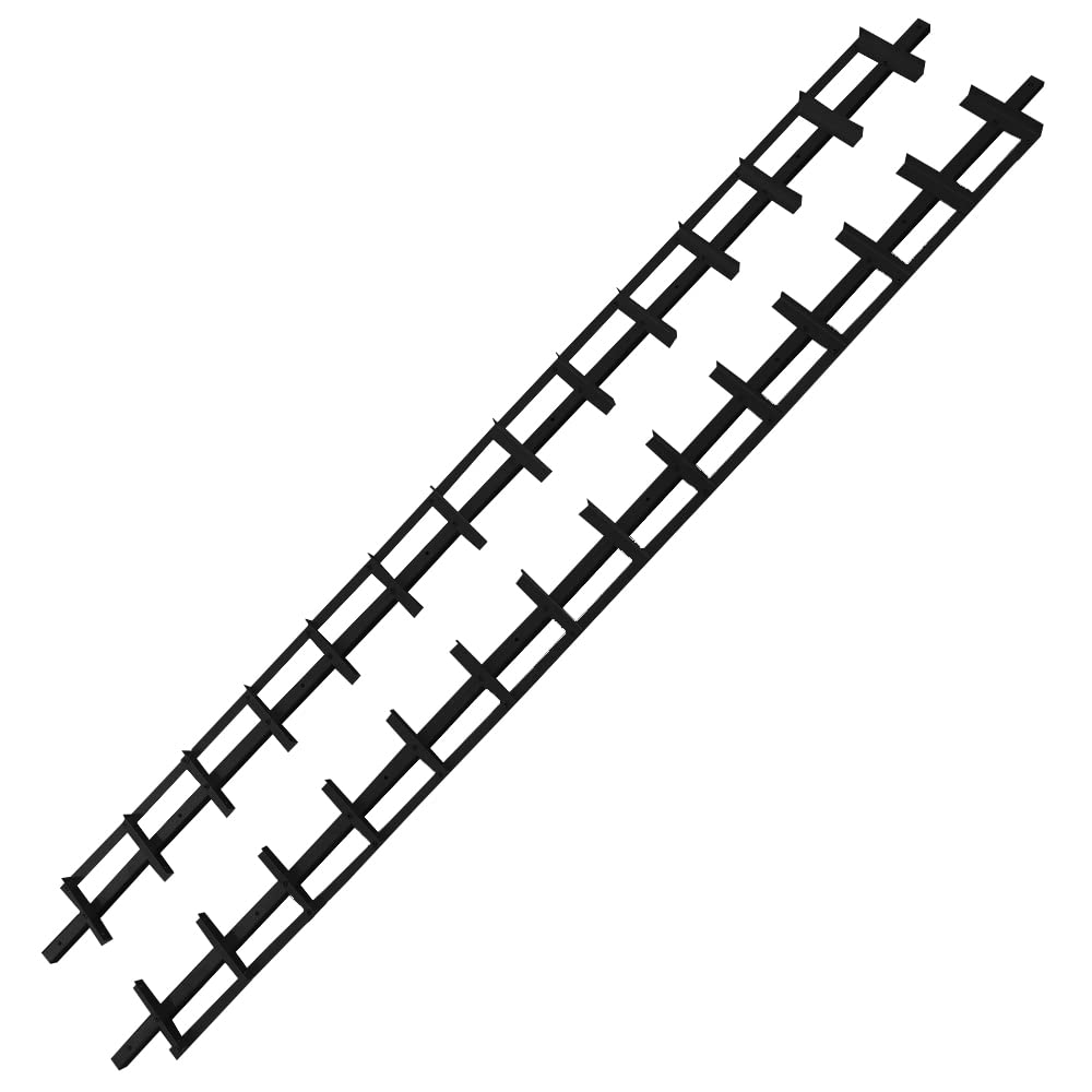 Wovar Flex Fence Edelstahlschienen drehbare Lamellen Schwarz 165 cm - Pro Set 2 Stück