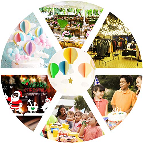 Azowa 8 Pcs Large Size Hot Air Balloon Hanging Decorations (Pink, 8 Pcs) #TOP3