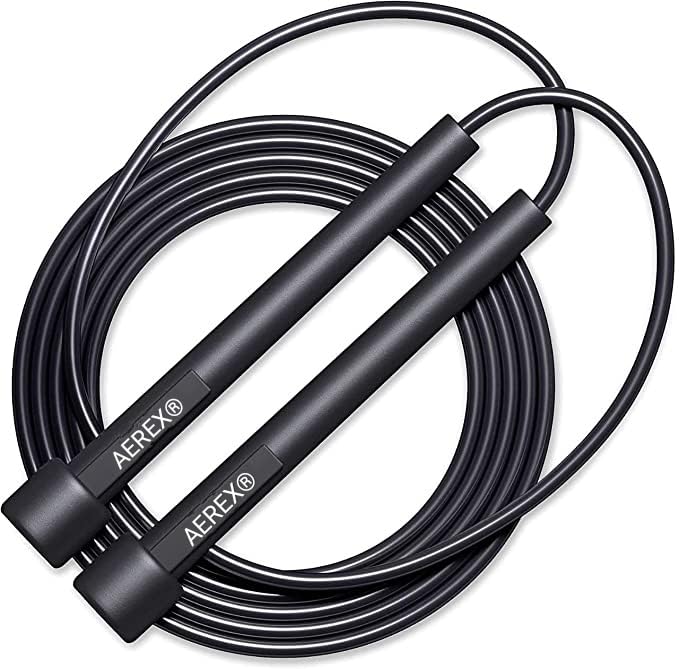 AEREX Lightweight Jump Rope for Fitness and Exercise Adjustable Jump Ropes with Plastic Handles Tangle-Free Rope for Crossfit, Gym, Cardio & Endurance Training Jumping Rope for Workout (Multi-Color) (B0C7WMCF6P) Amazon Price History, Amazon Price Tracker