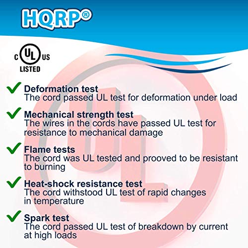 HQRP AC Power Cord Compatible with DeWalt DW267 DW268 DW269 DW270 DW272 DW275QD Electric Screwdriver Mains Cable Repair