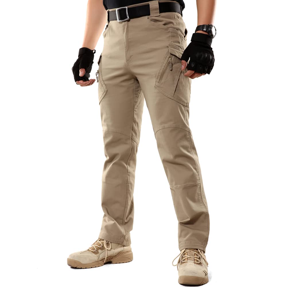Pantalones De Carga Pantalón Tactico Hombre Algodón PantalóN de Trabajo De Combate Pantalones Militares para Exteriores Acampar Senderismo Caminar