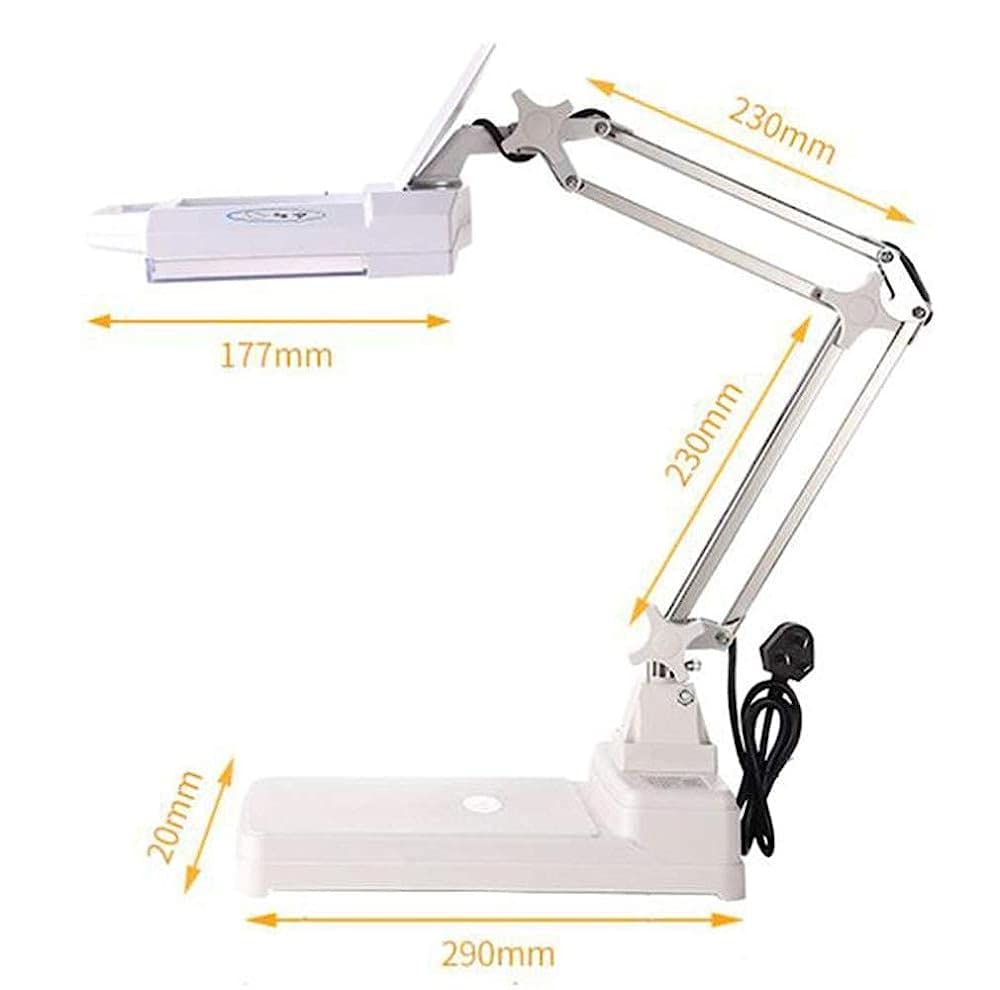 Lupas, LED 3X/5X/8X/10X, Lupa con Soporte de lámpara LED, Escritorio de Mesa Ajustable en Altura con Lupa iluminada para Lectura, Manualidades, Pasatiempos, Trabajo Vision