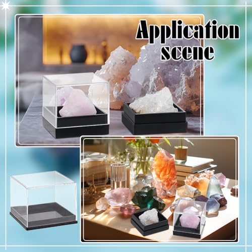 Boîtes à échantillons minéraux transparentes et cubiques - 7