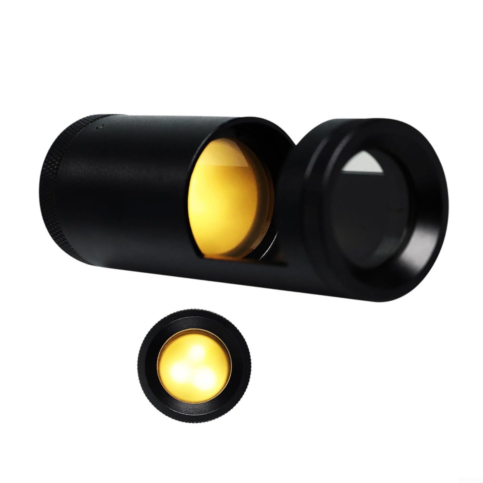 Gemas de filtro polarizadoras iluminadas LED, herramienta óptica de doble lente de mano, carcasa de aleación de aluminio con estuche de almacenamiento