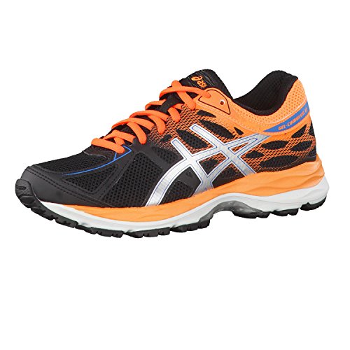ASICS Gel-Cumulus 17 GS - Scarpe Running Unisex – Bambini, Nero (Black/Methyl Blue/Flash Coral 9042), 35 EU