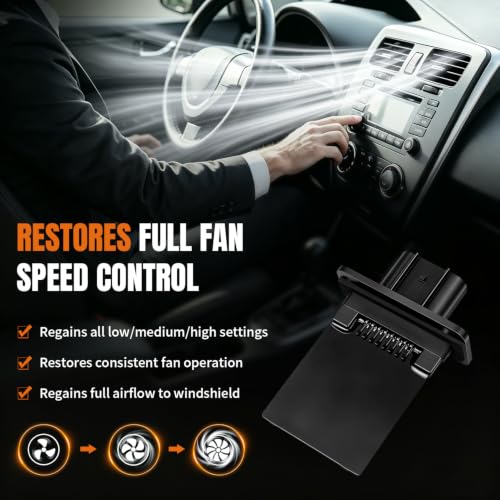 Image of HVAC Blower Motor Resistor Replacement for Ford Expedition Escape F150 F250 | for Ford F350 Super Duty, Mustang, Lincoln Mark LT, Mercury Mariner, Replaces YH-1715 3F2Z-18591-AA, Manual AC Control