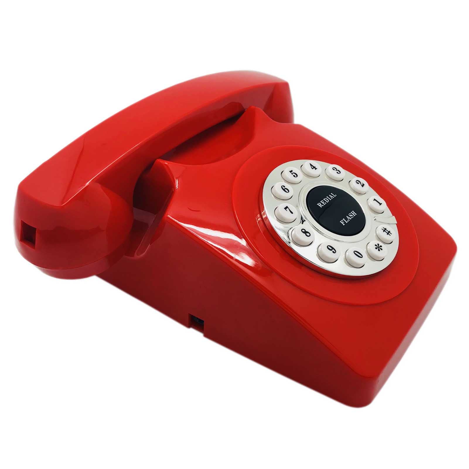 Telefono da scrivania con Filo a Linea Singola, Telefono retrò con suoneria Extra Forte, Telefono Fisso da Tavolo Vecchio Stile per casa, Hotel, Ufficio e Scuola