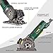 Mini Circular Saw, TECCPO 4.8Amp Compact Circular Saw, 3700RPM, with Laser Guide, Scale Ruler, Vacuum Port, 3 Blades for Cutting Woods, Tile and Soft Metal. Ideal Design for Small Projects -TAPS22P