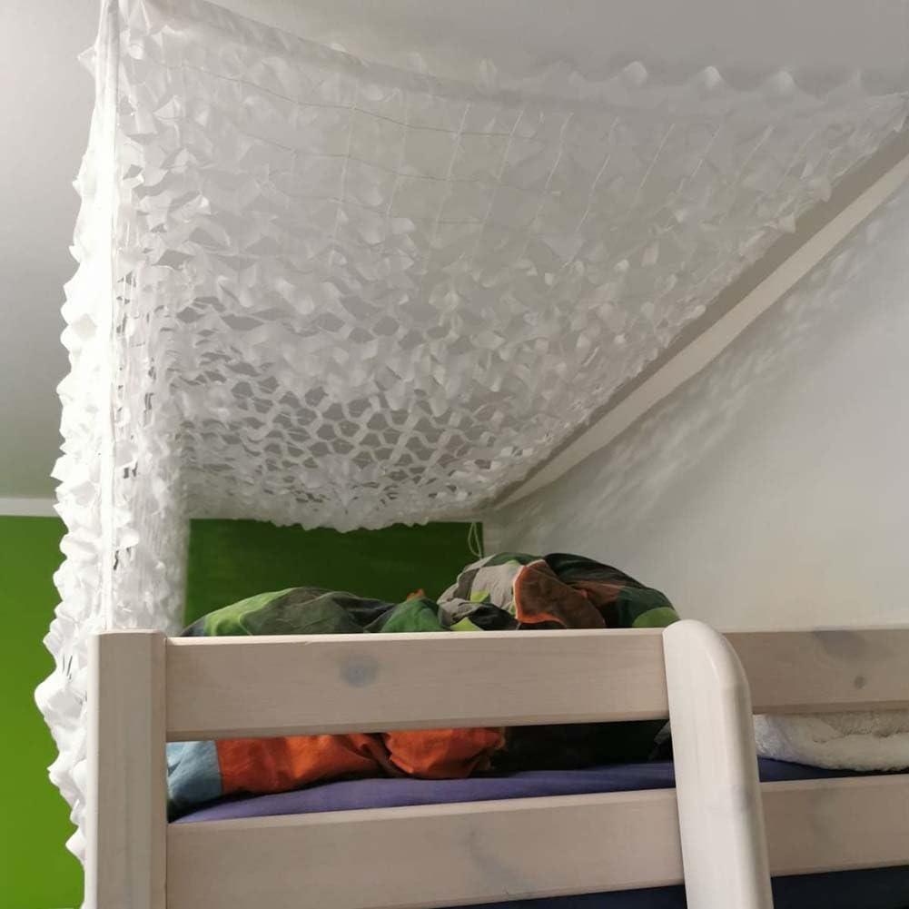 Generico Rete Mimetica per Giardino Retes Mimetica Doppia Rete Bianca Tende A Rete Mimetica Privacy Protezione Solare Rete per Balcone Esterno Auto Coperture