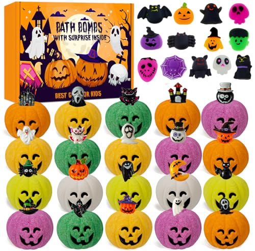 Spooky Bath Bombs for Kids with Surprise Inside, Bubble Bath Bomb with...