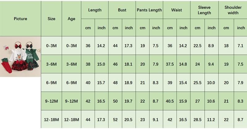 FYBITBO Newborn Baby Girl Christmas Outfits Cute Letter Romper Ruffle Plaid Skirt Dress Infant Christmas Outfit Clothes Set - Image 8