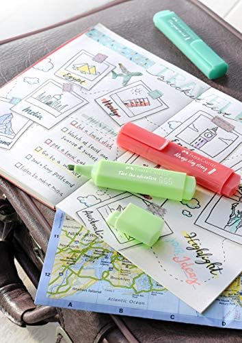 Faber-Castell 254625 - zestaw markerów TL 46, 4 sztuki, pastelowe kolory, z trwałą końcówką klinową, szerokość kreski 1-5 mm